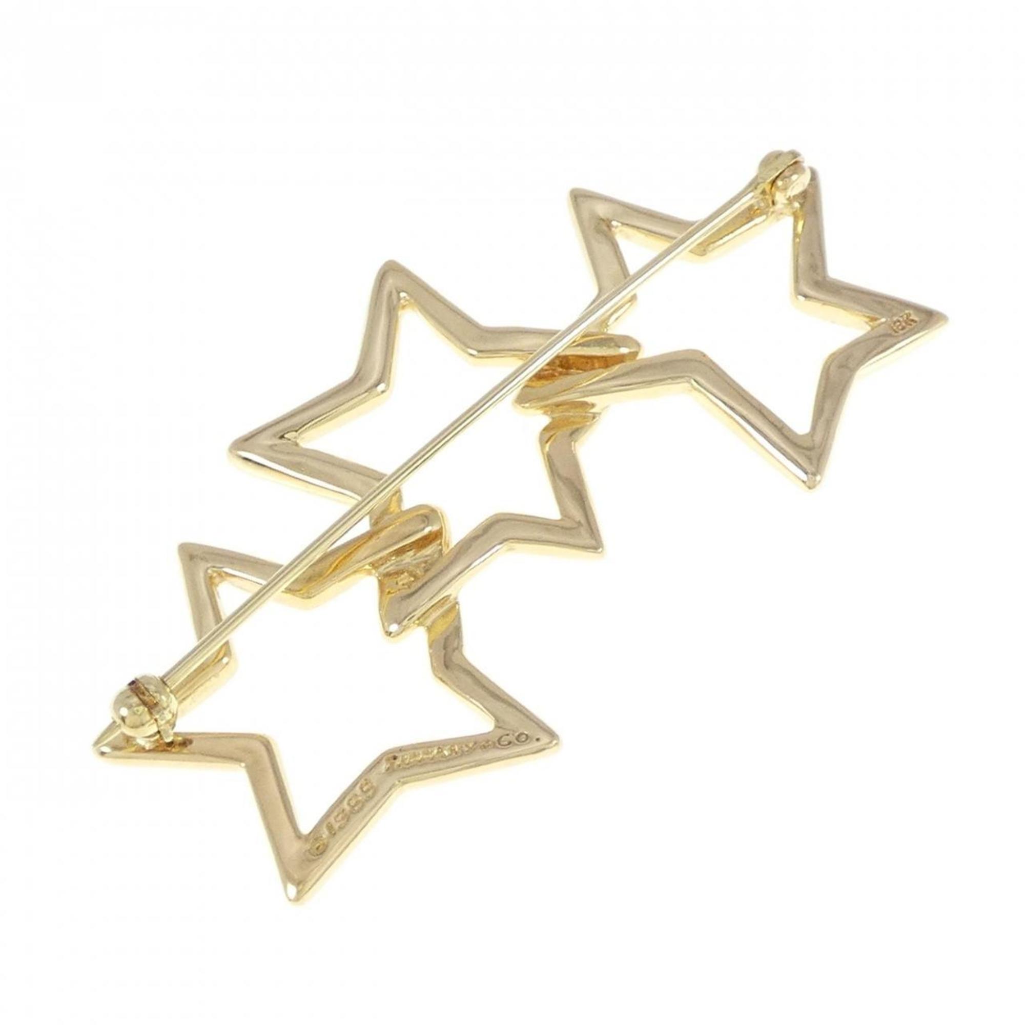 Star Brooch 18K Yellow Gold