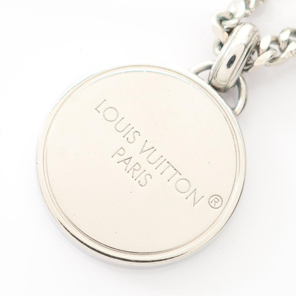 Damier Staple Pendant Necklace Stainless Steel