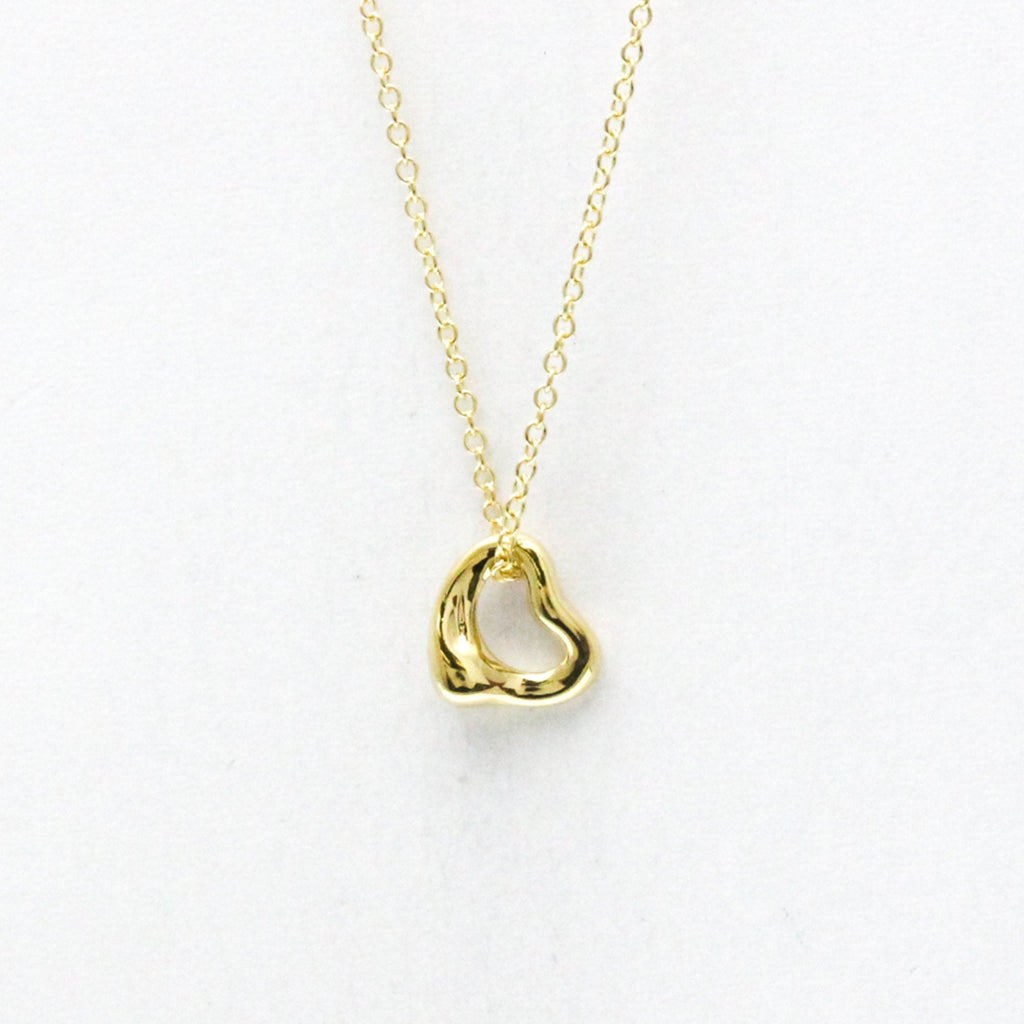 Open Heart Pendant Necklace 18K Yellow Gold 7mm