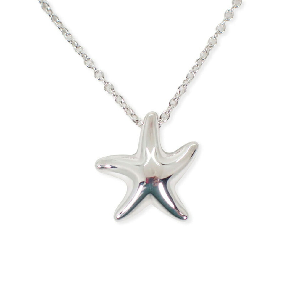 Starfish Pendant Necklace Sterling Silver