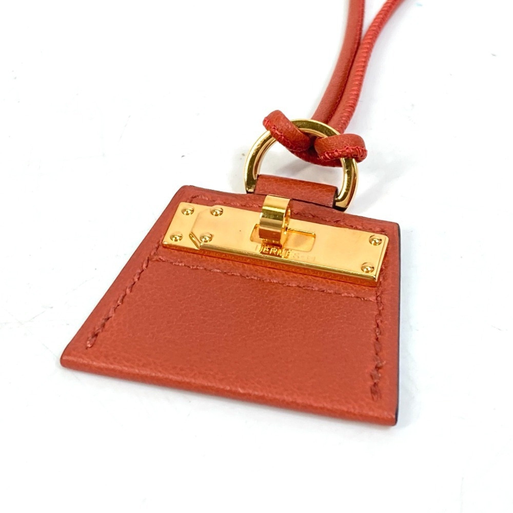 Pendant Necklace Swift Leather Brown