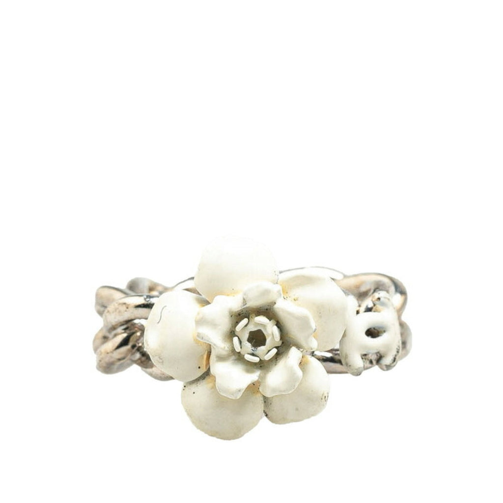 CC Logo Ring Silver-Tone Metal