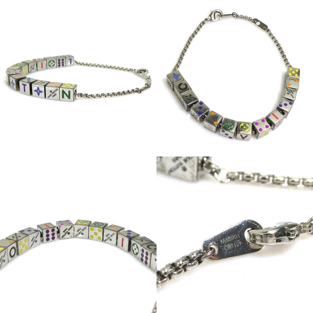 Bracelet Metal Silver and Multicolor