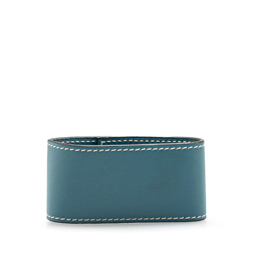 Sac A Depeche Bracelet Barenia Leather Blue