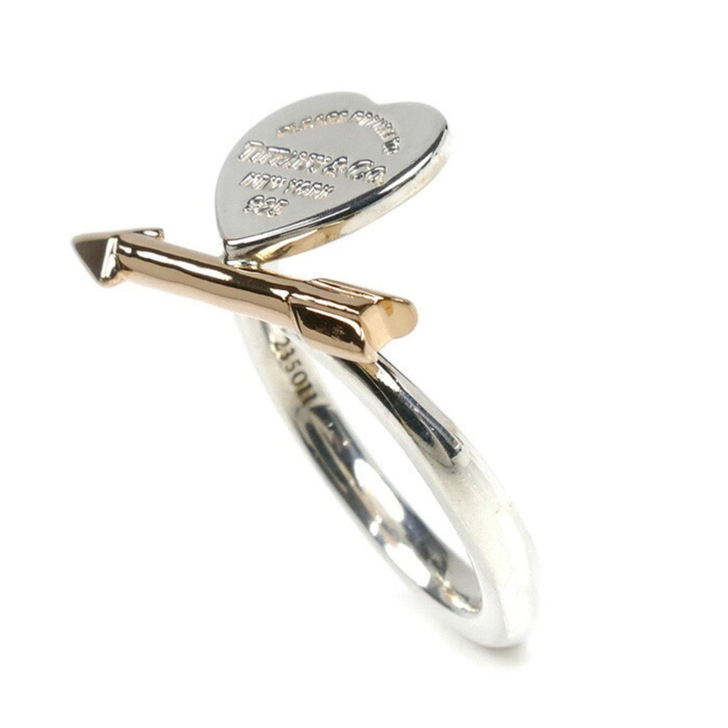 Love Struck Heart Ring 18K Rose Gold and Sterling Silver