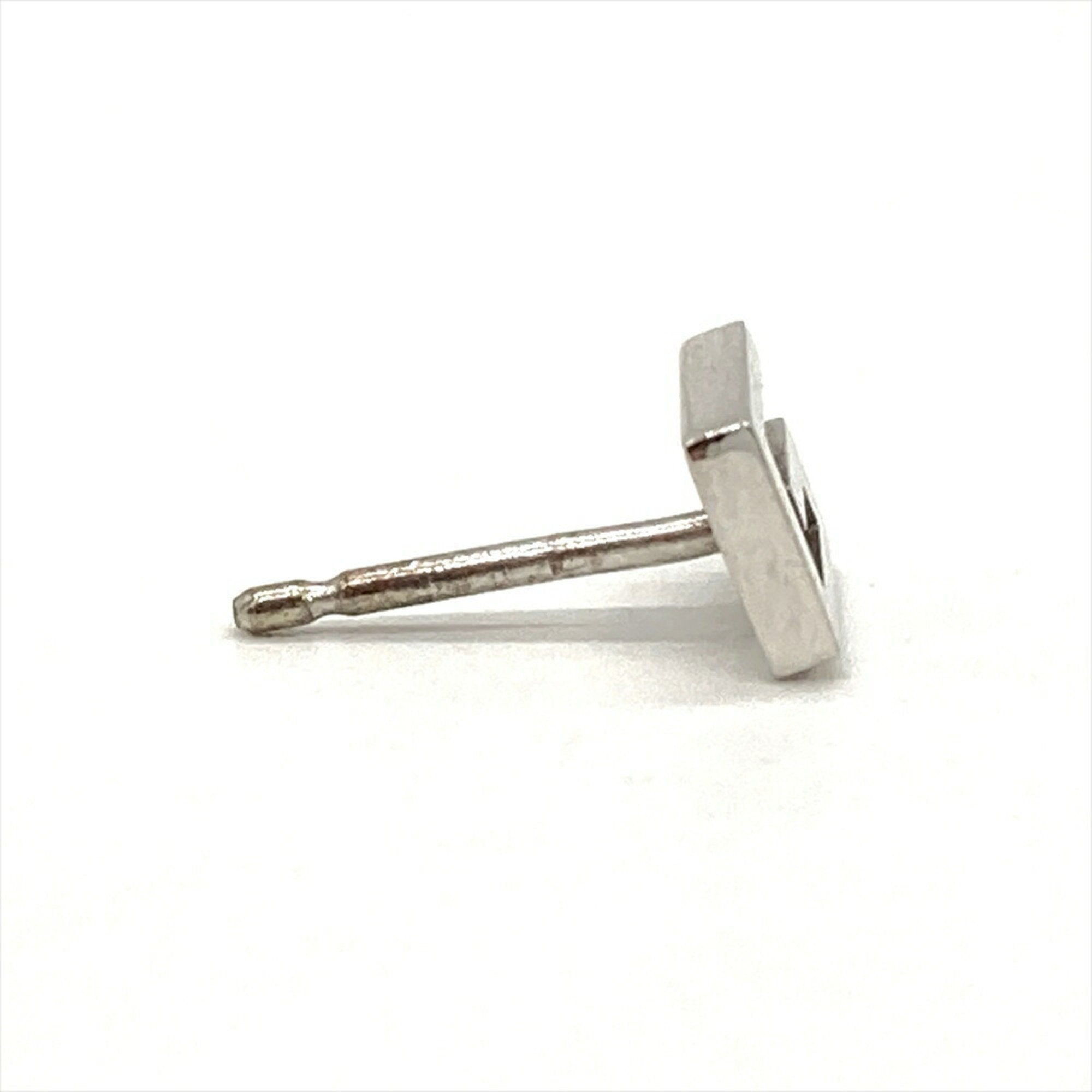 Single Earring 18K White Gold