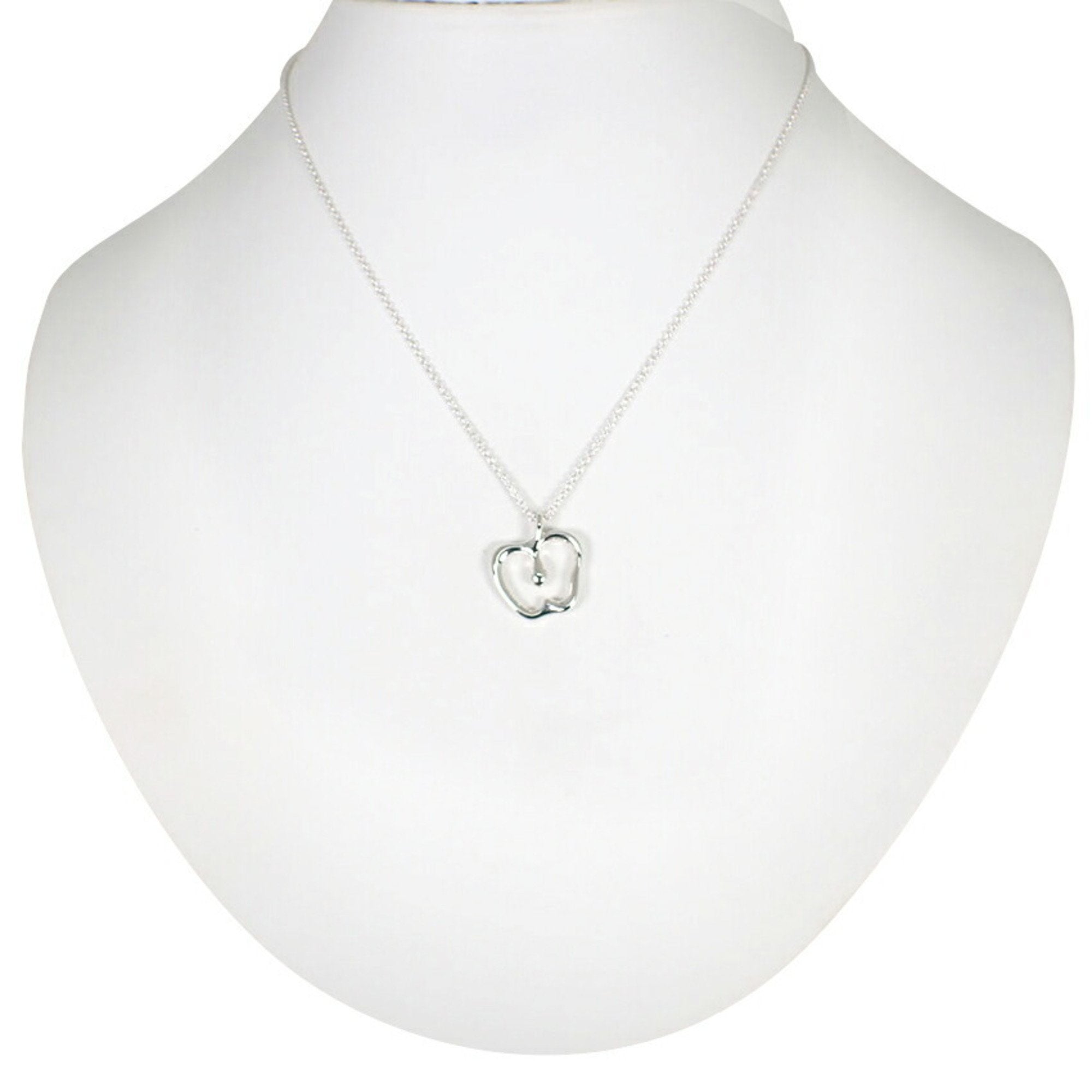 Apple Pendant Necklace Sterling Silver