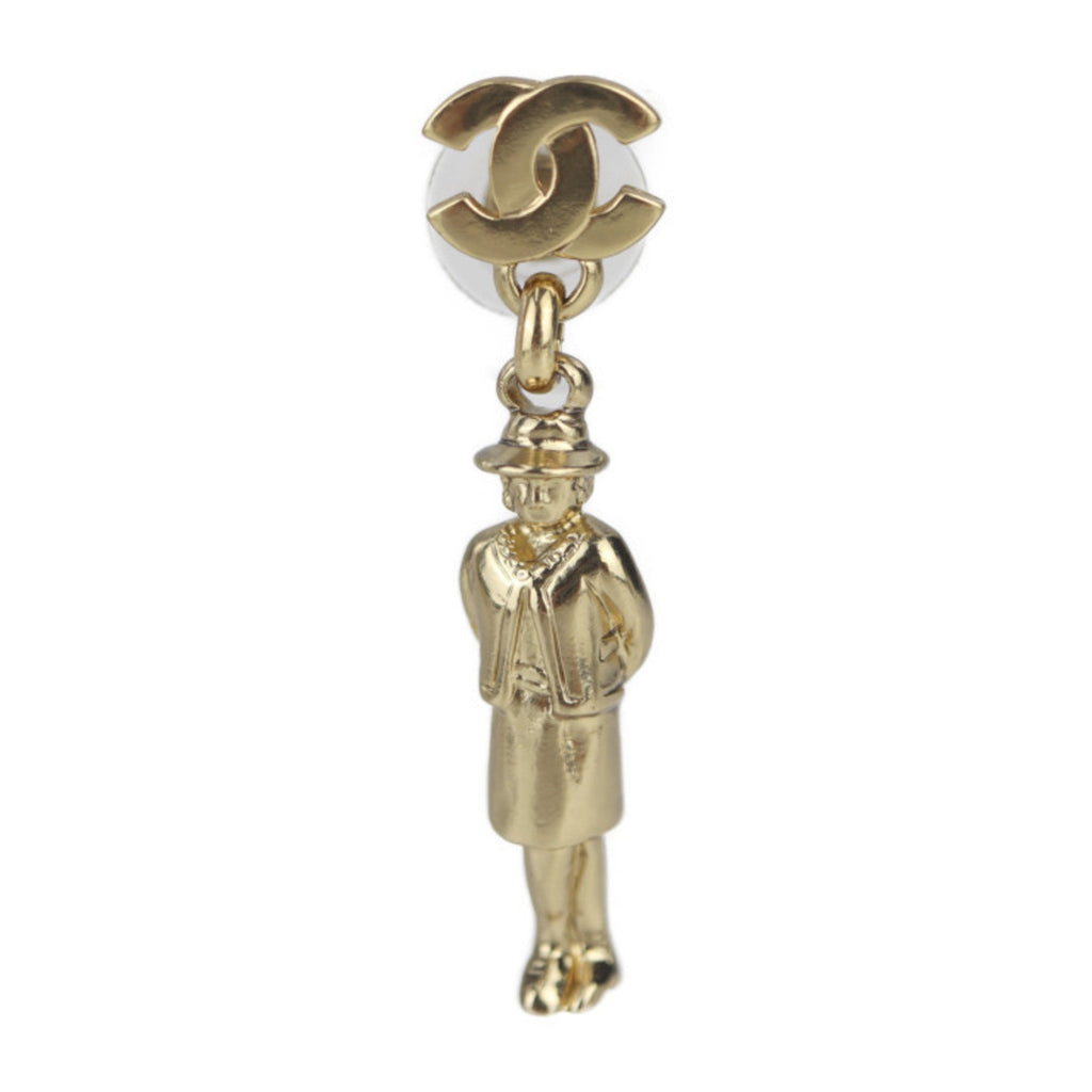 CC Logo Earrings Gold-Tone Metal Gold-Tone Metal