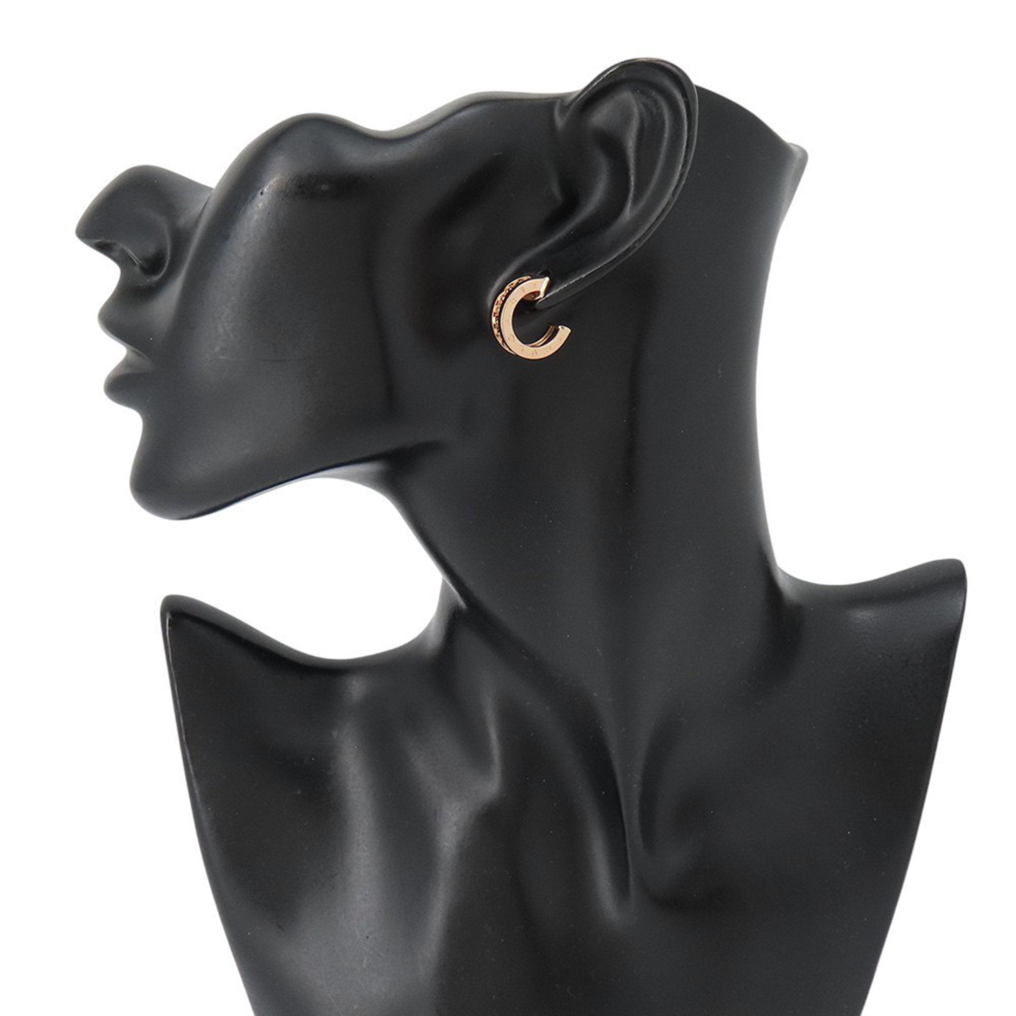 B.Zero1 Stud Earrings 18K Rose Gold and Ceramic 18K Rose Gold and Ceramic