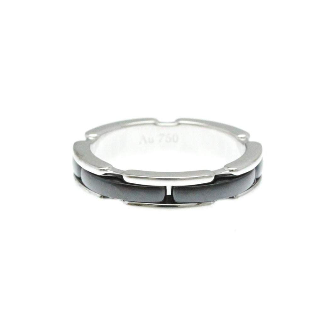Band Ring Ceramic and 18K White Gold