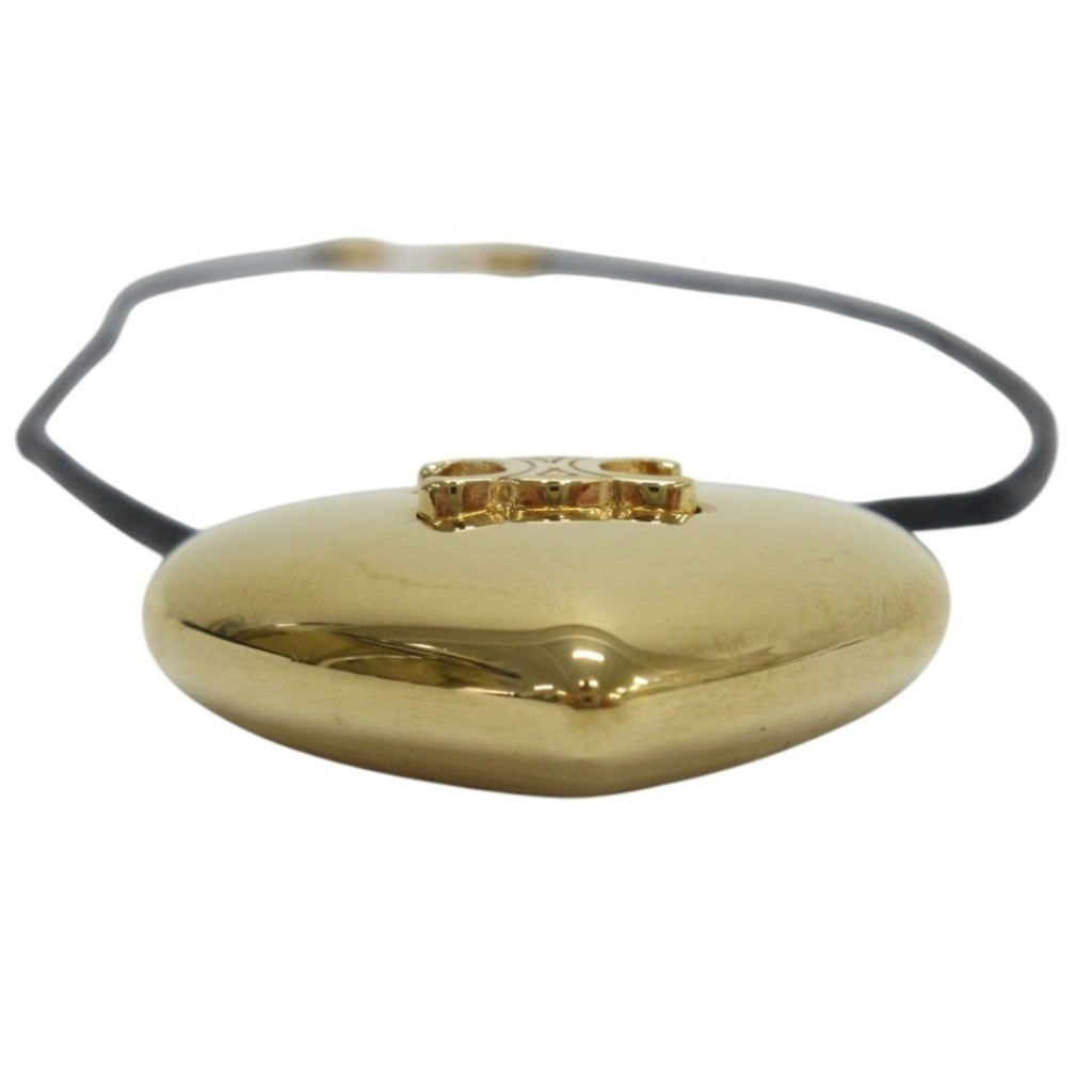 Triomphe Heart Motif Pendant Necklace Gold