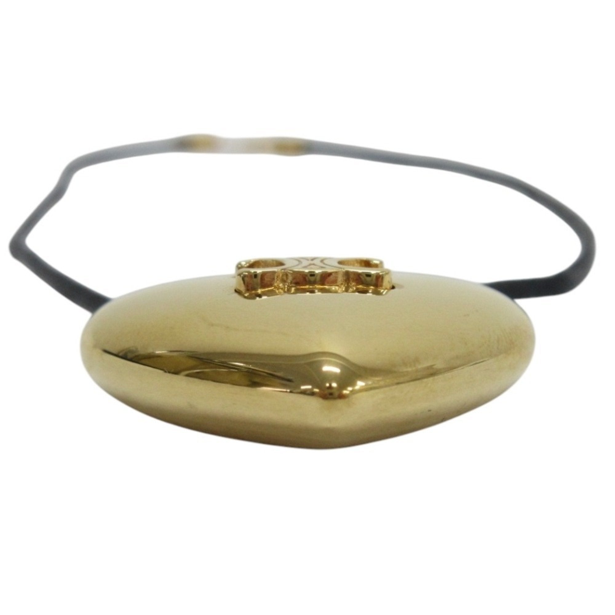 Triomphe Heart Motif Pendant Necklace Gold