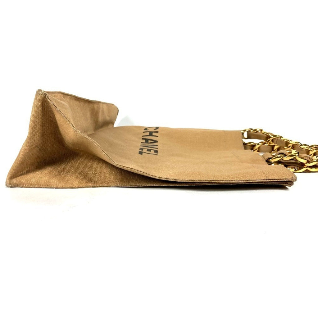 Vintage CC Chain Tote Canvas Large