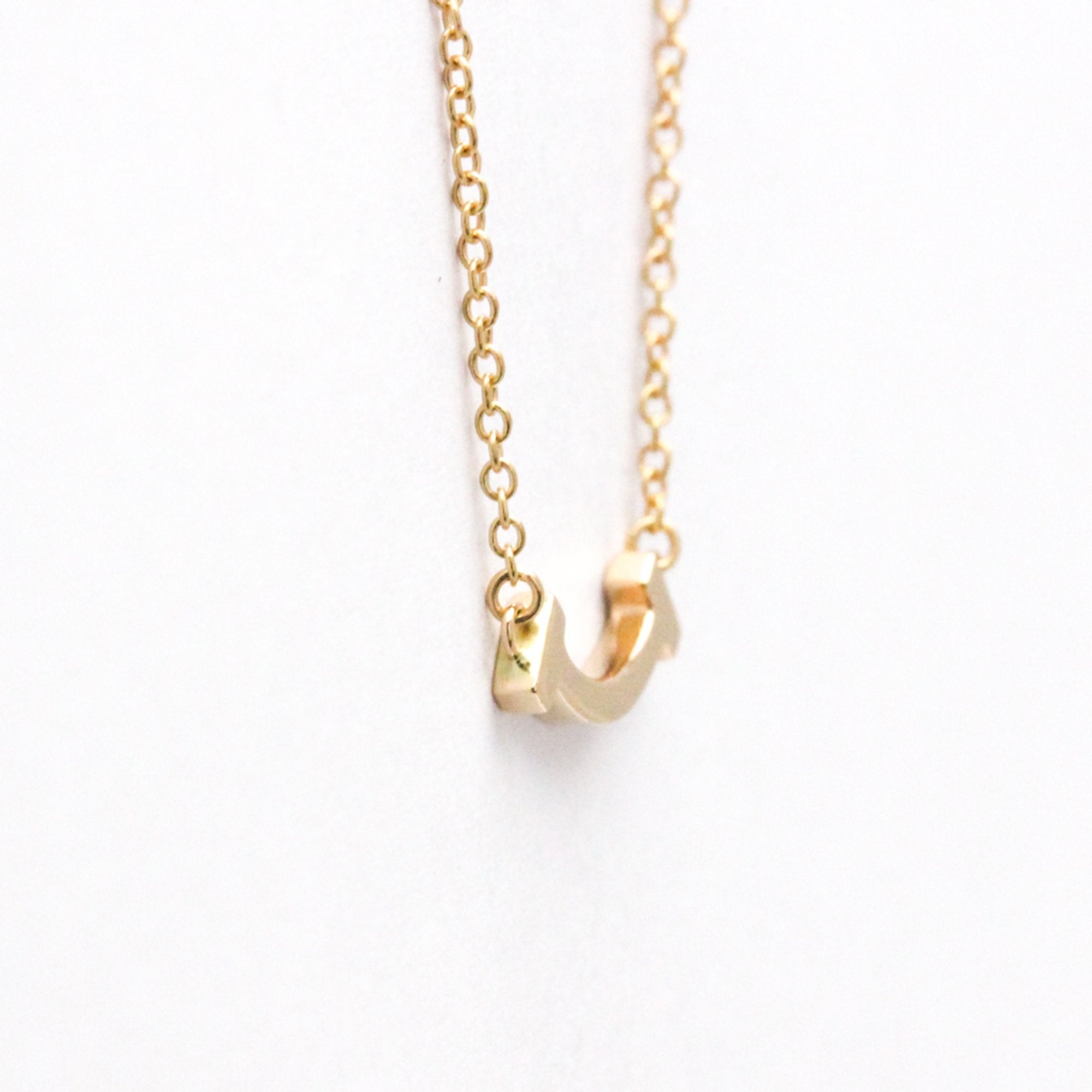 T Smile Pendant Necklace 18K Rose Gold