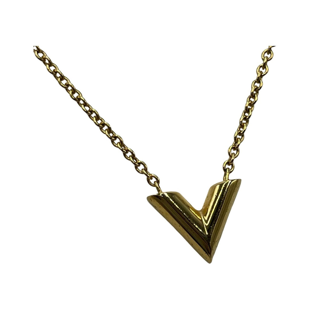 Essential V Pendant Necklace Gold
