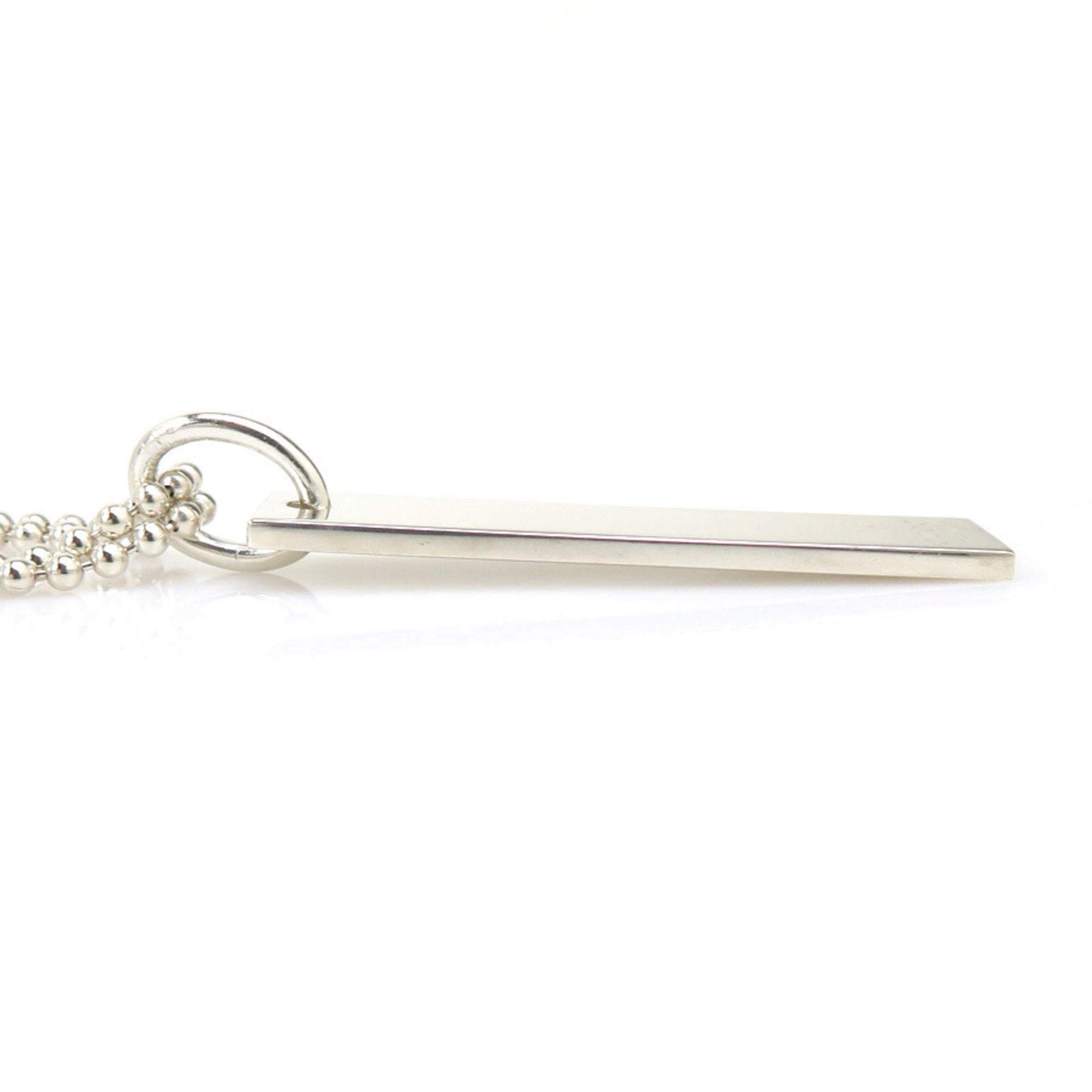 Ball Pendant Necklace Sterling Silver Double Chain
