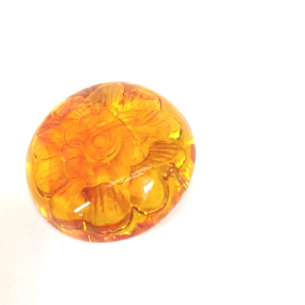 Circle Brooch Other Orange