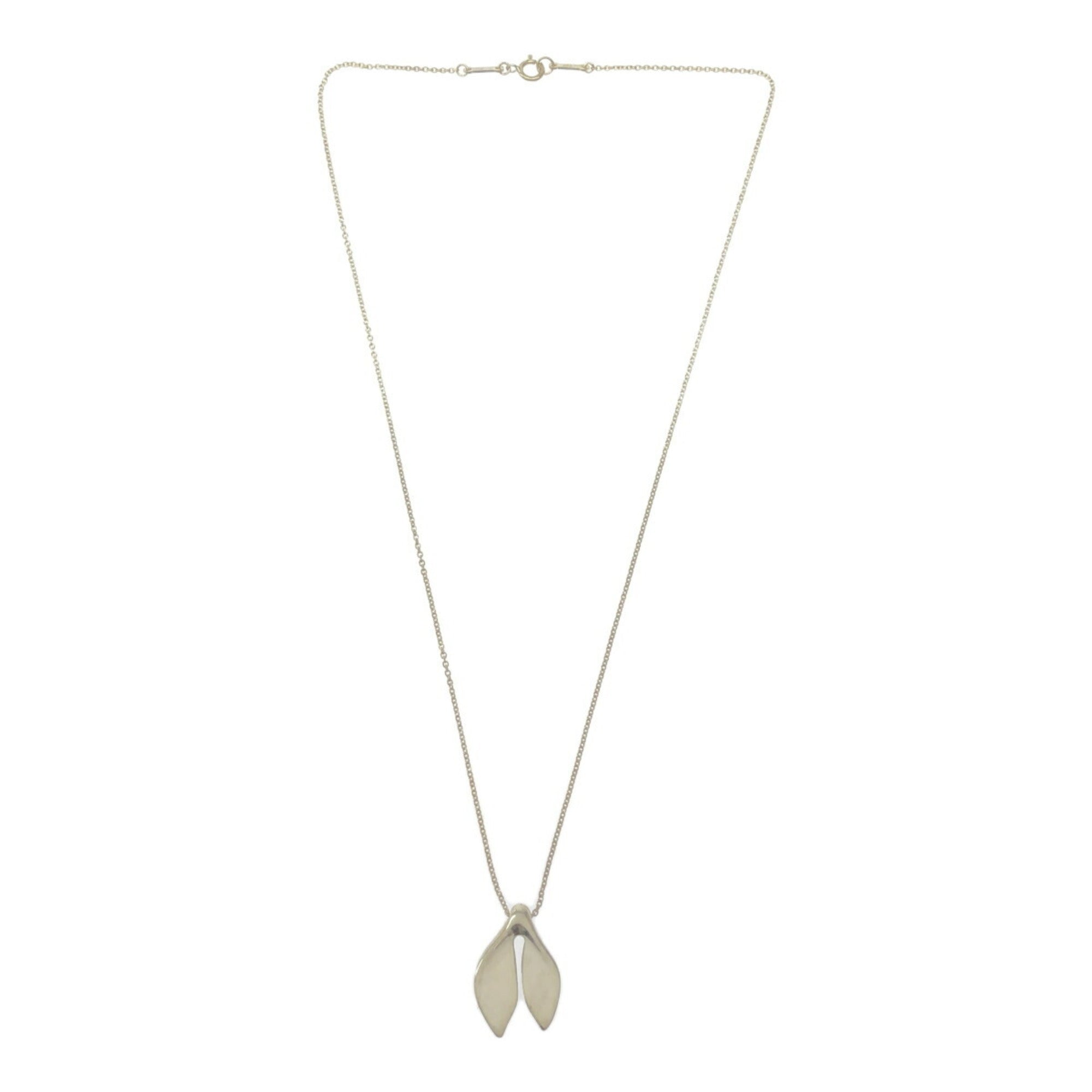 Whale Tail Pendant Necklace Sterling Silver
