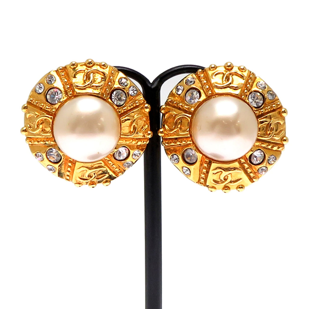 CC Logo Clip-On Earrings Metal