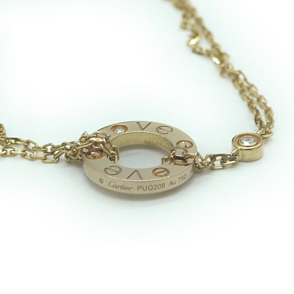 Love Pendant Necklace 18K Rose Gold with Diamond
