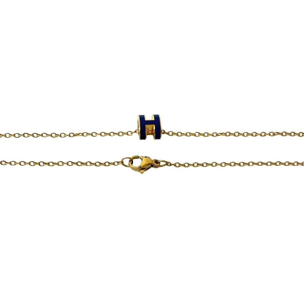 Pop H Pendant Necklace Gold-Tone Metal