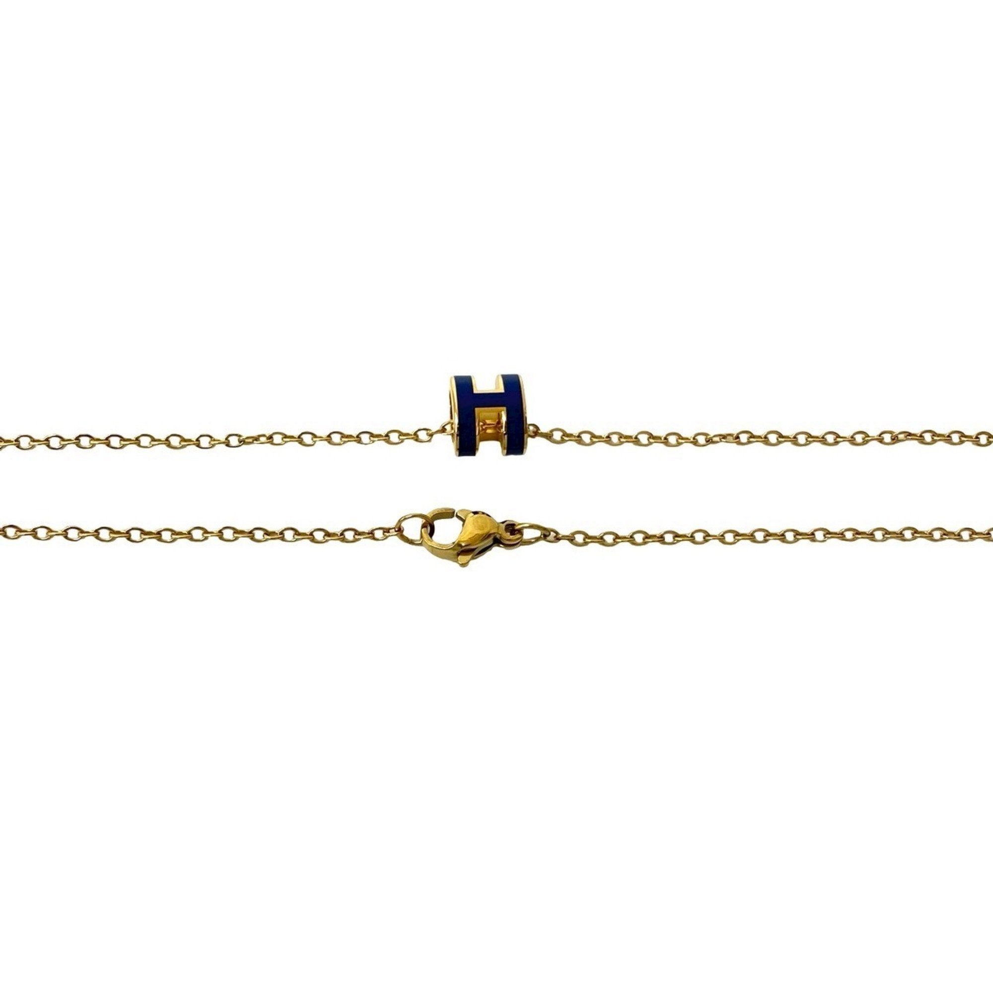 Pop H Pendant Necklace Gold-Tone Metal