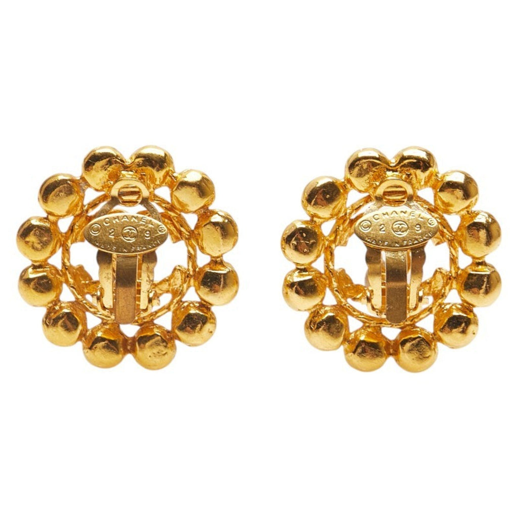 CC Logo Clip-On Earrings Metal Gold-Tone Metal