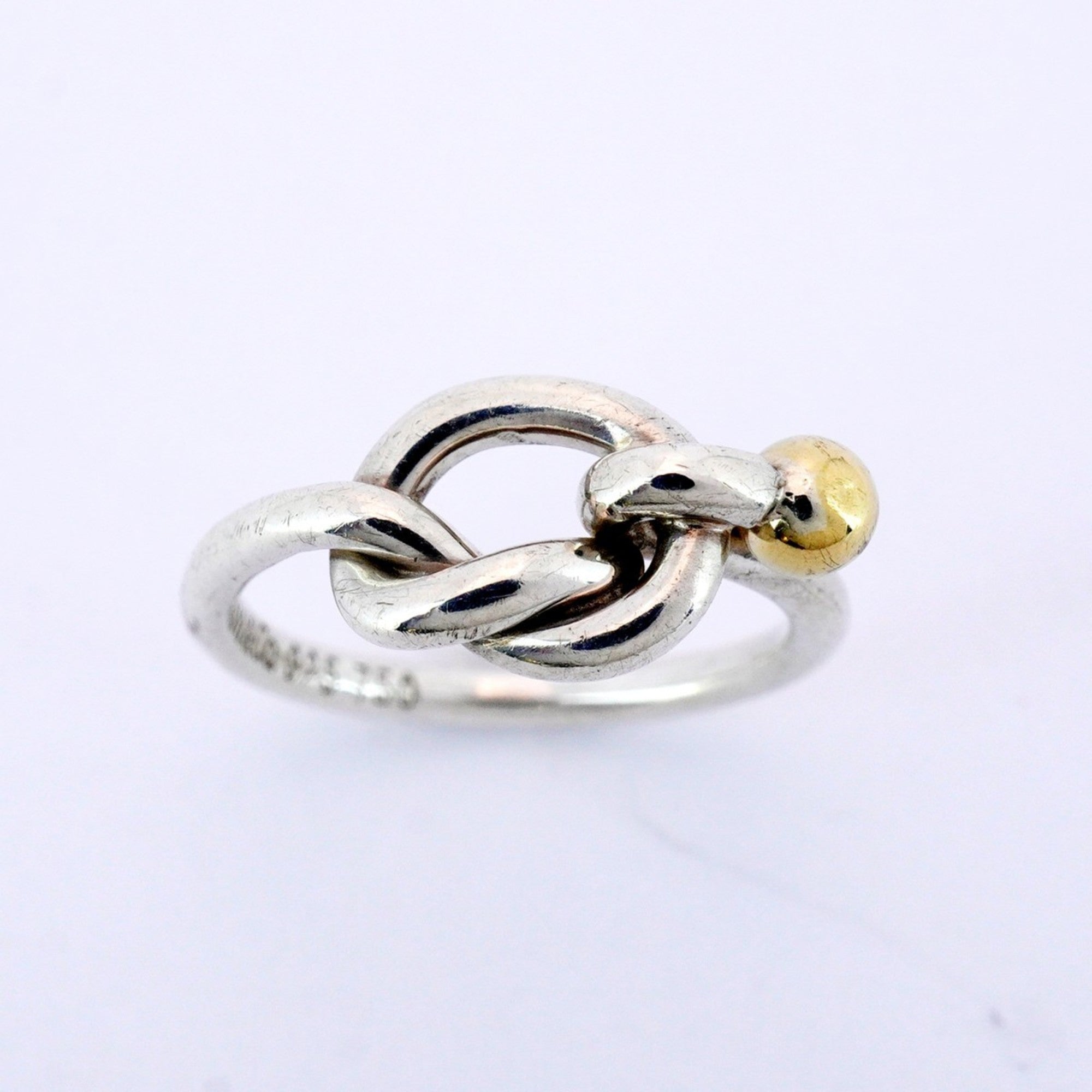 Hook & Eye Ring 18K Yellow Gold and Sterling Silver