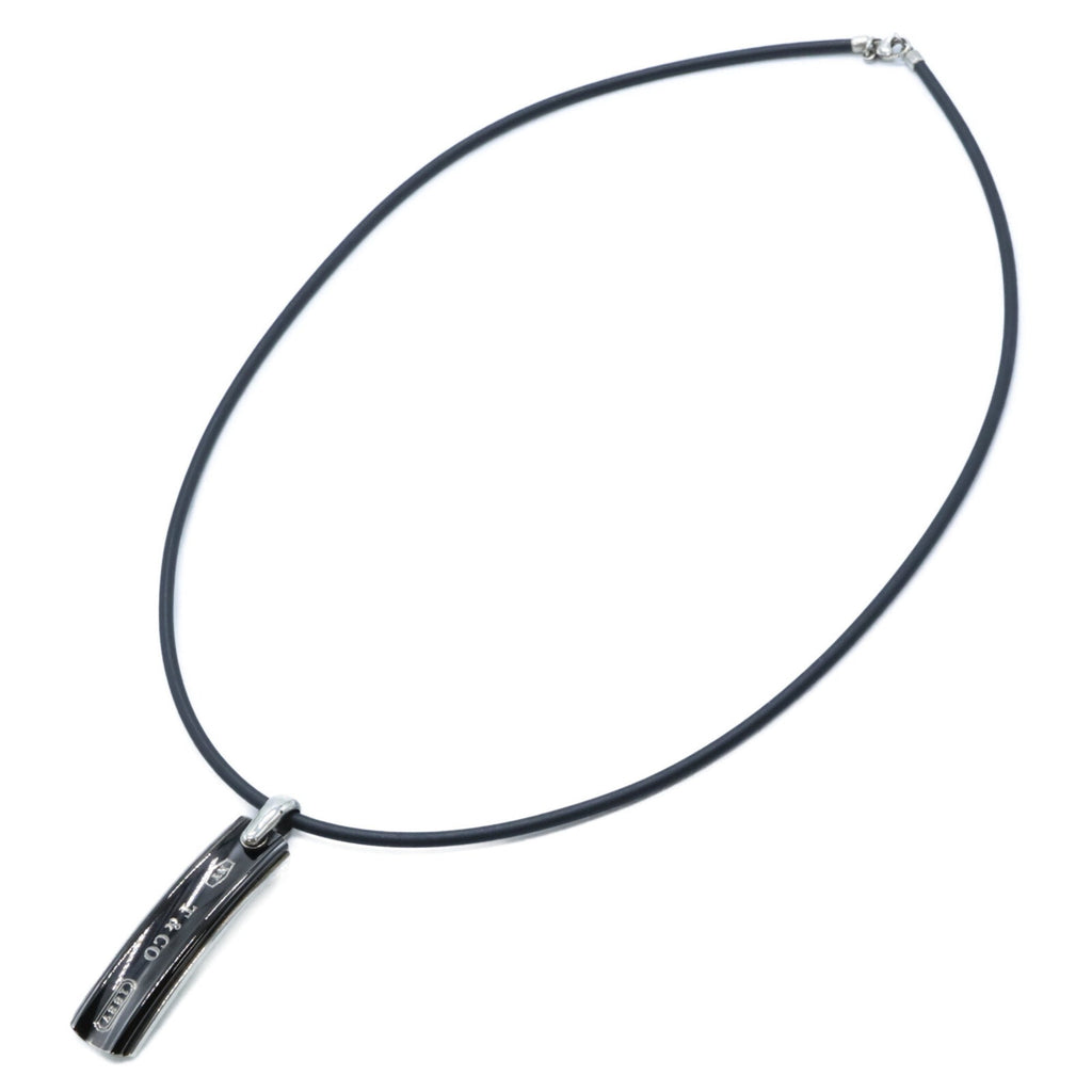 Narrow Barcode Pendant Necklace Sterling Silver