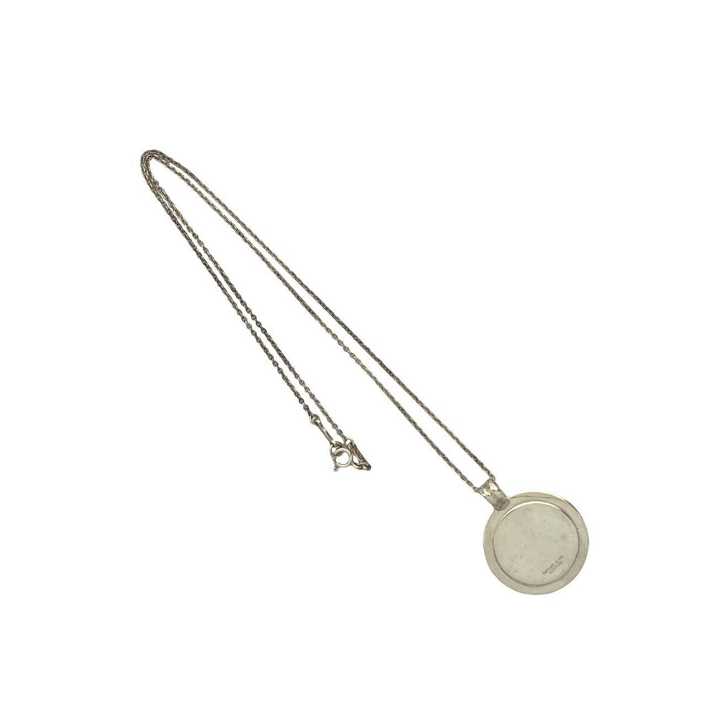 Coin Pendant Necklace 18K Gold and Sterling Silver