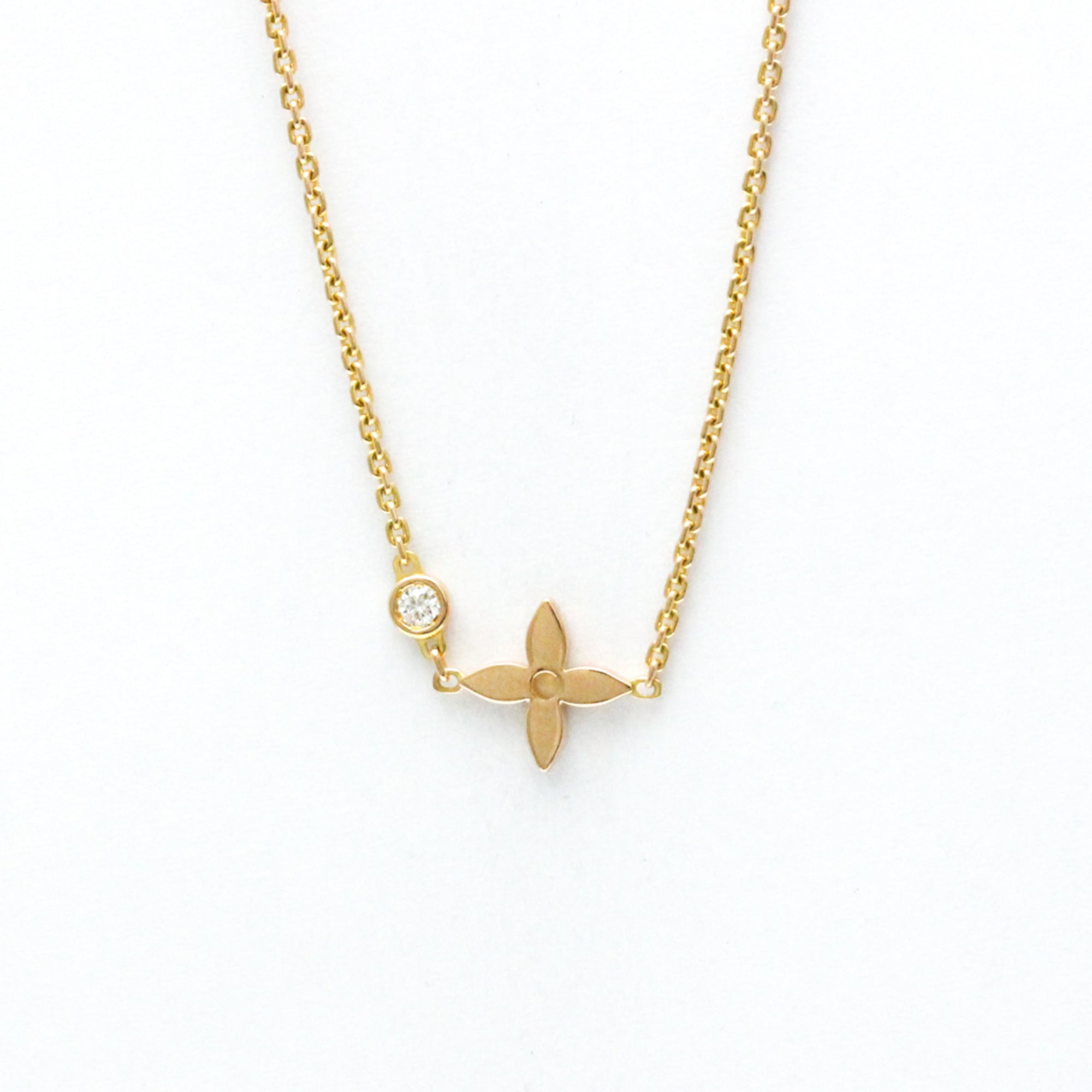 Monogram Idylle Pendant Necklace 18K Rose Gold With Diamond