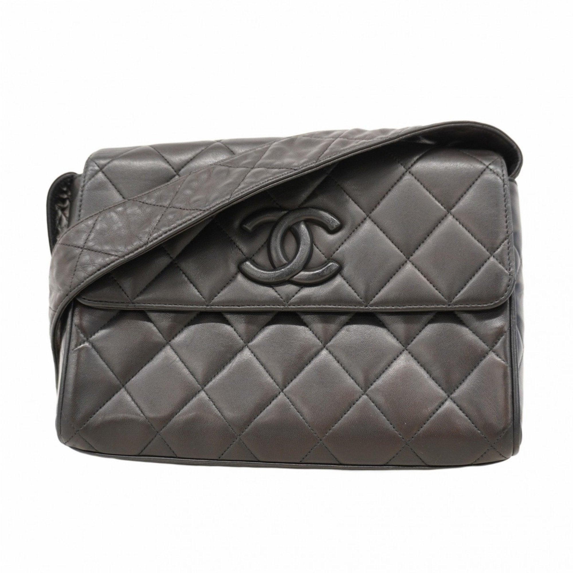 Vintage Covered CC Flap Bag Quilted Lambskin Medium