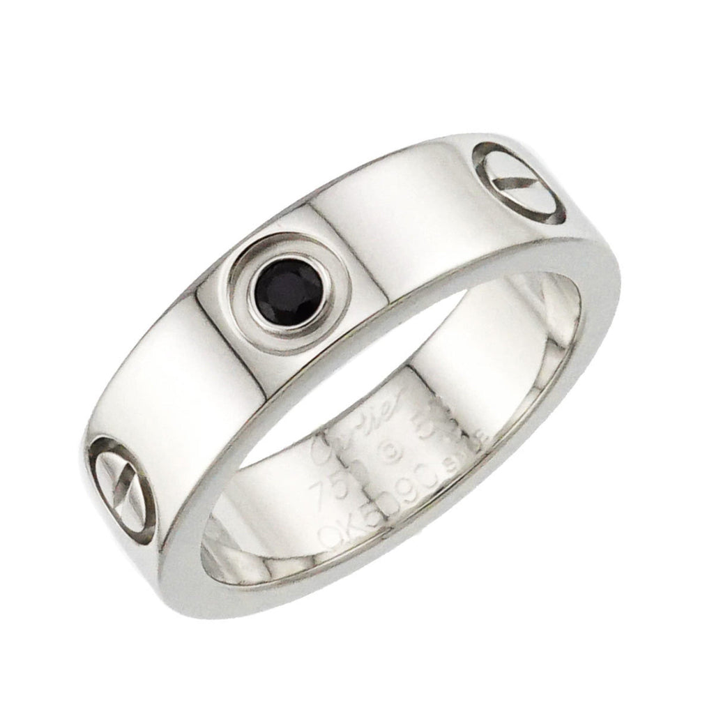 Love Ring 18K White Gold with Sapphires