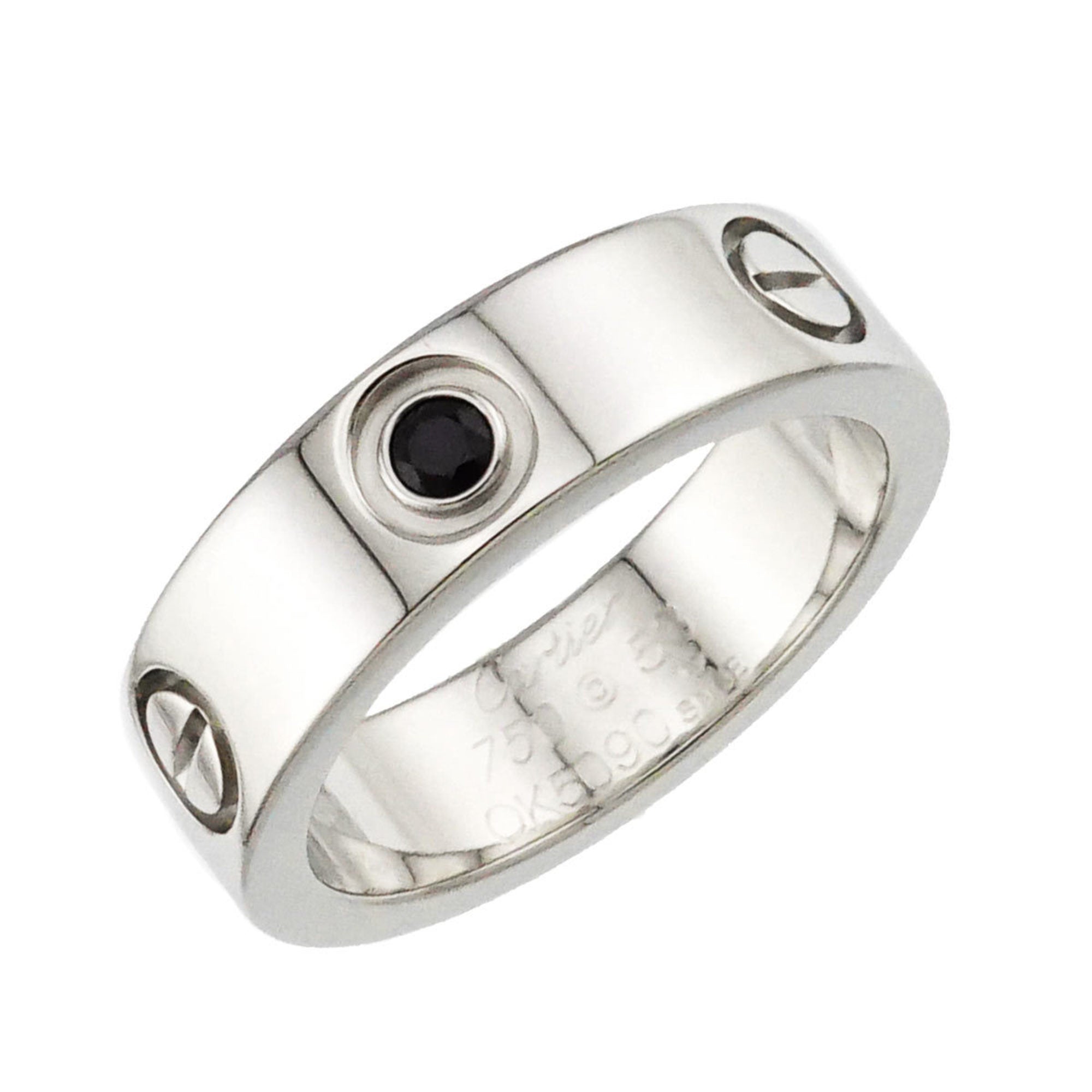 Love Ring 18K White Gold with Sapphires