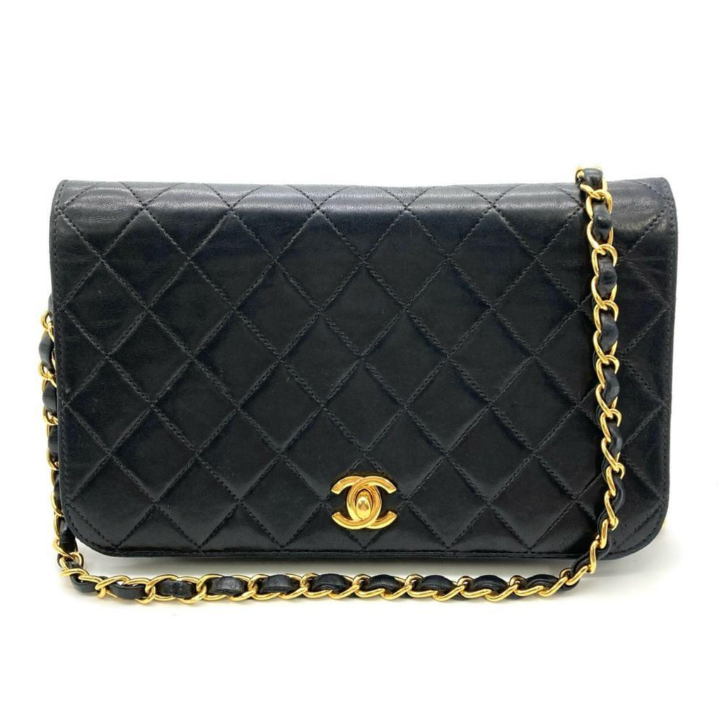 Vintage Full Flap Bag Quilted Lambskin Medium