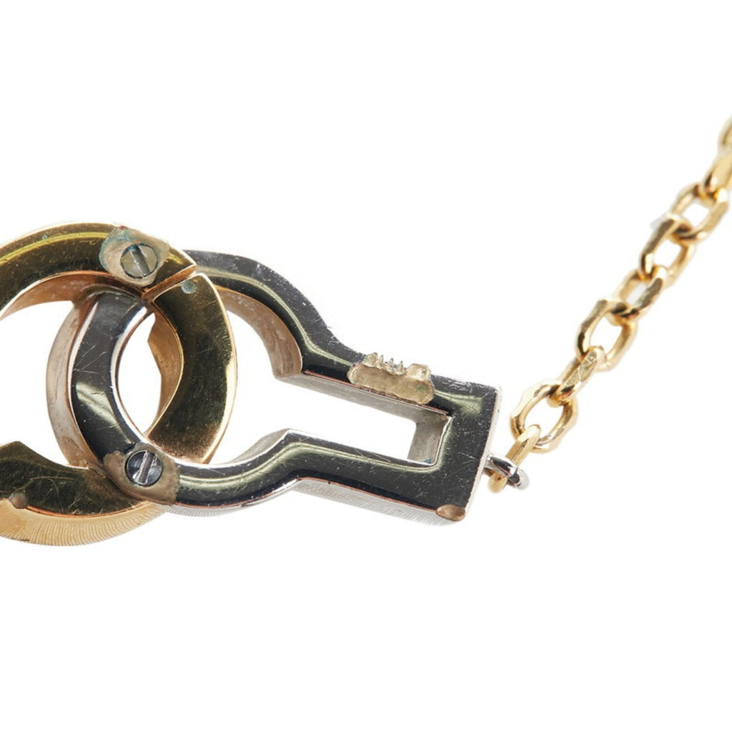 Pendant Necklace Gold and Silver Metal