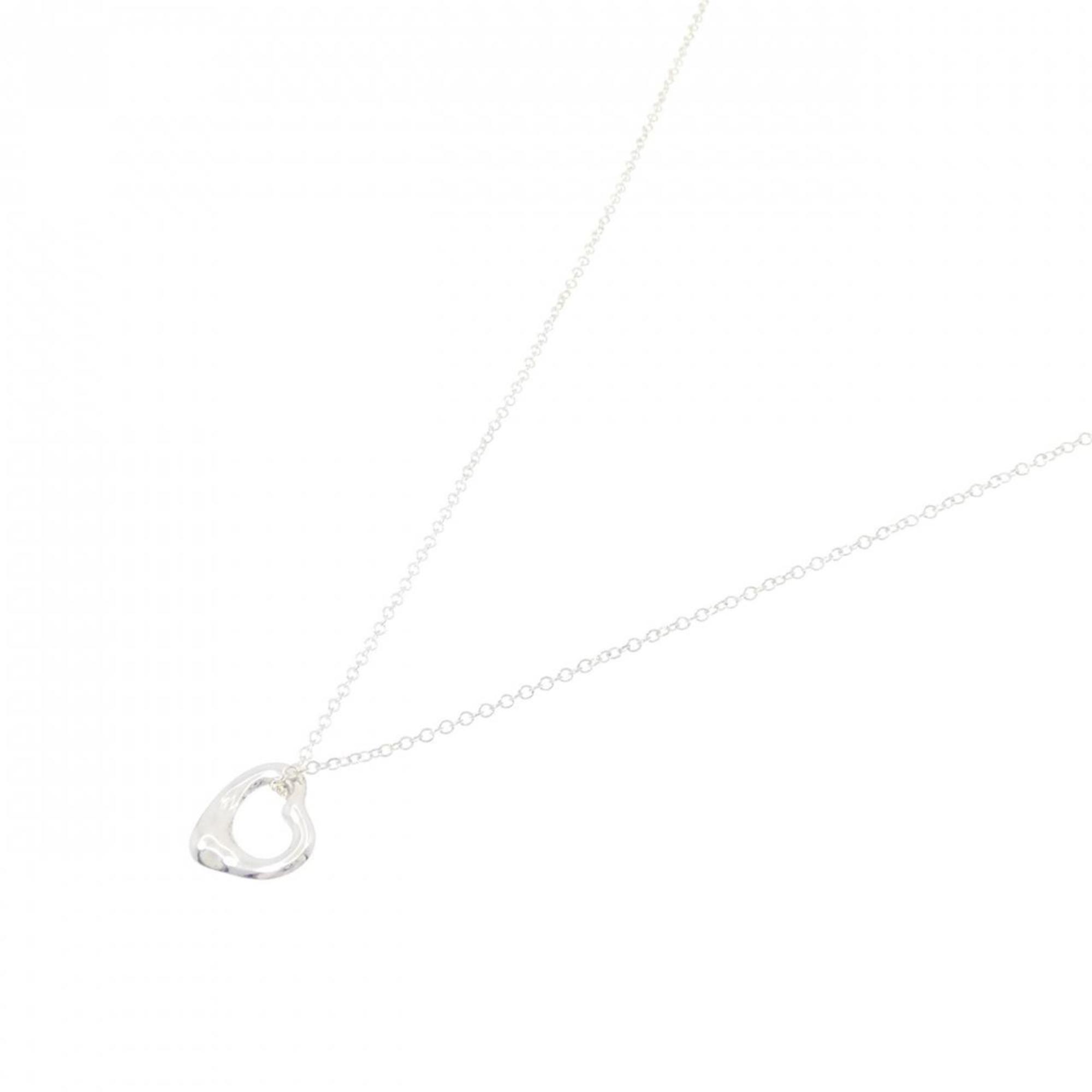 Open Heart Pendant Necklace Sterling Silver 10.5mm