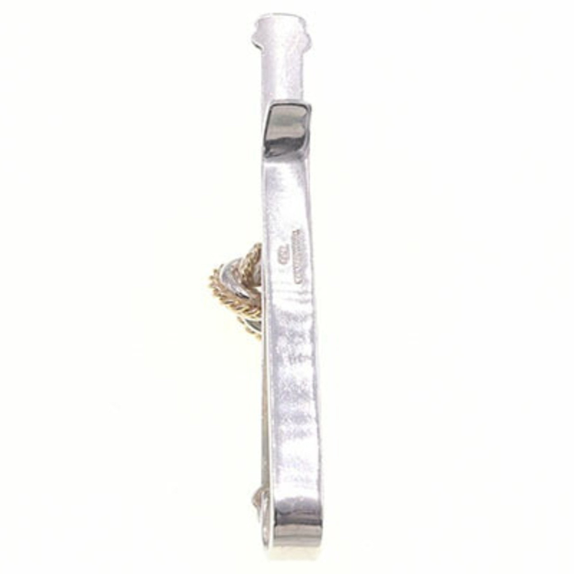 Twisted Knot Brooch Sterling Silver and 18K Yellow Gold