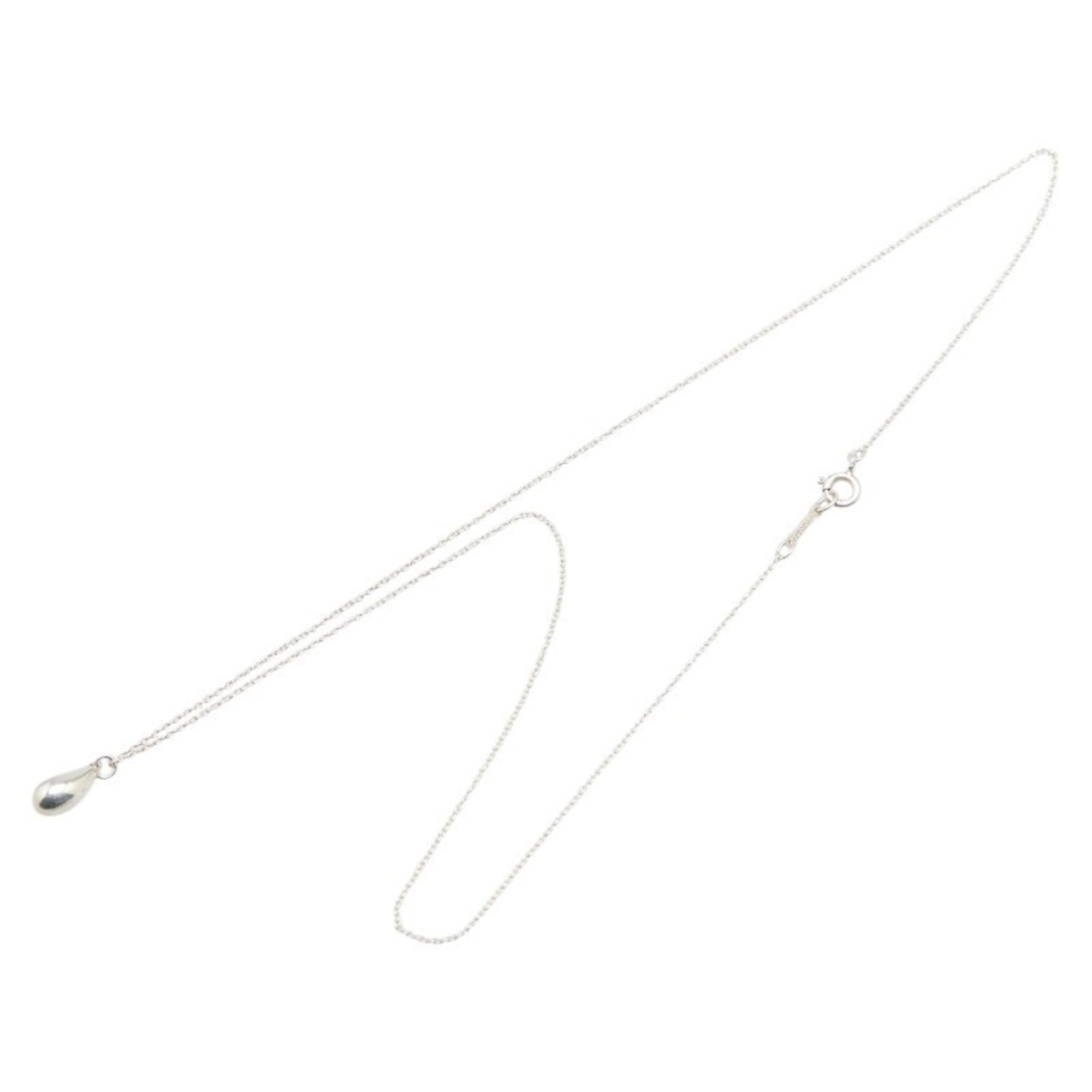 Teardrop Pendant Necklace Sterling Silver
