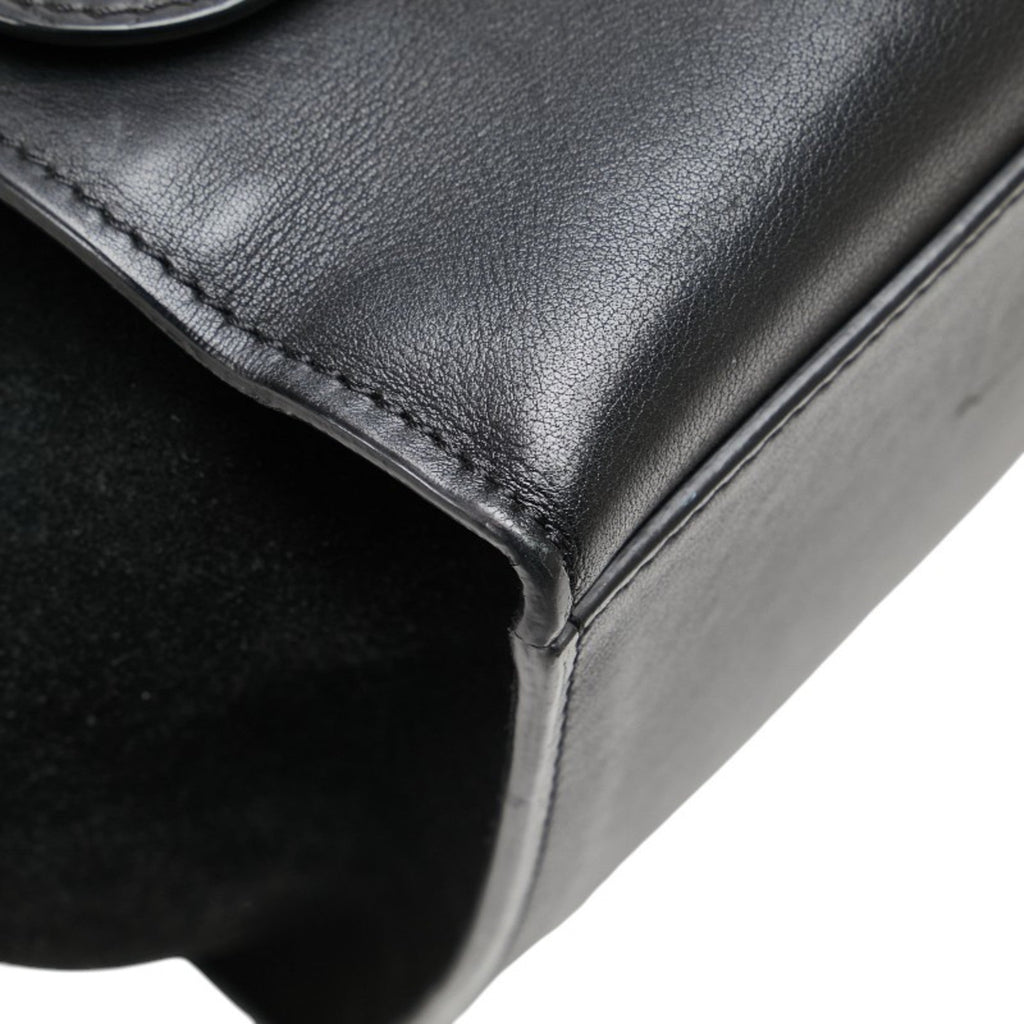 Trapeze Bag Crocodile Embossed Leather Large