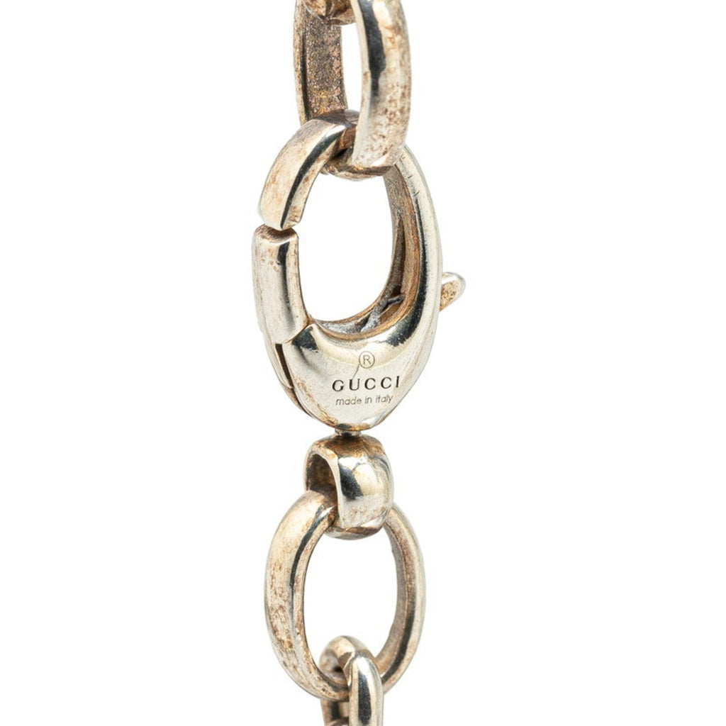 Interlocking G Pendant Necklace Sterling Silver