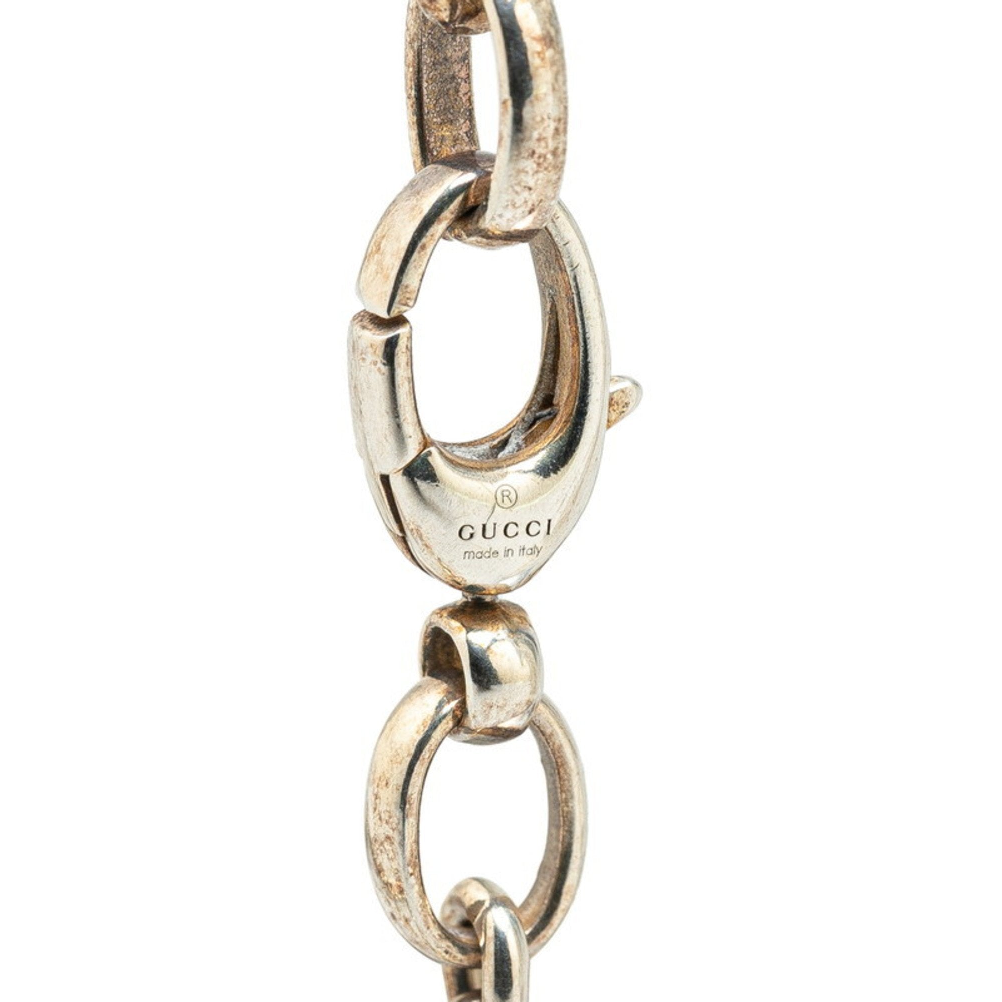 Interlocking G Pendant Necklace Sterling Silver