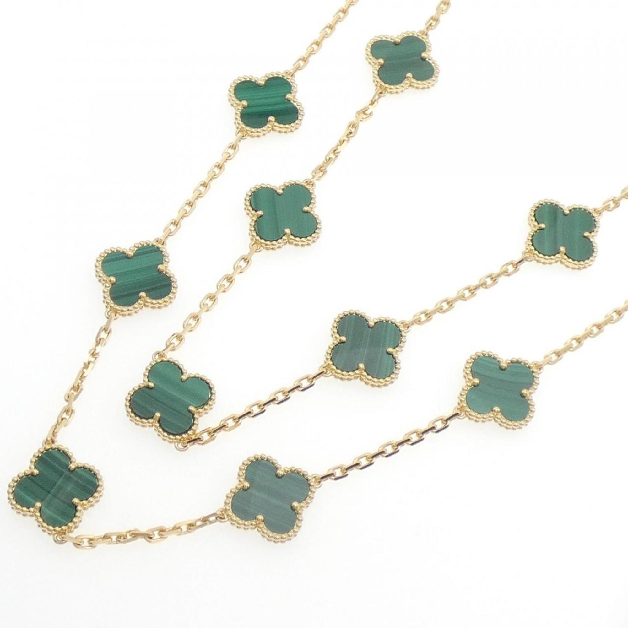 Vintage Alhambra Pendant Necklace 18K Yellow Gold