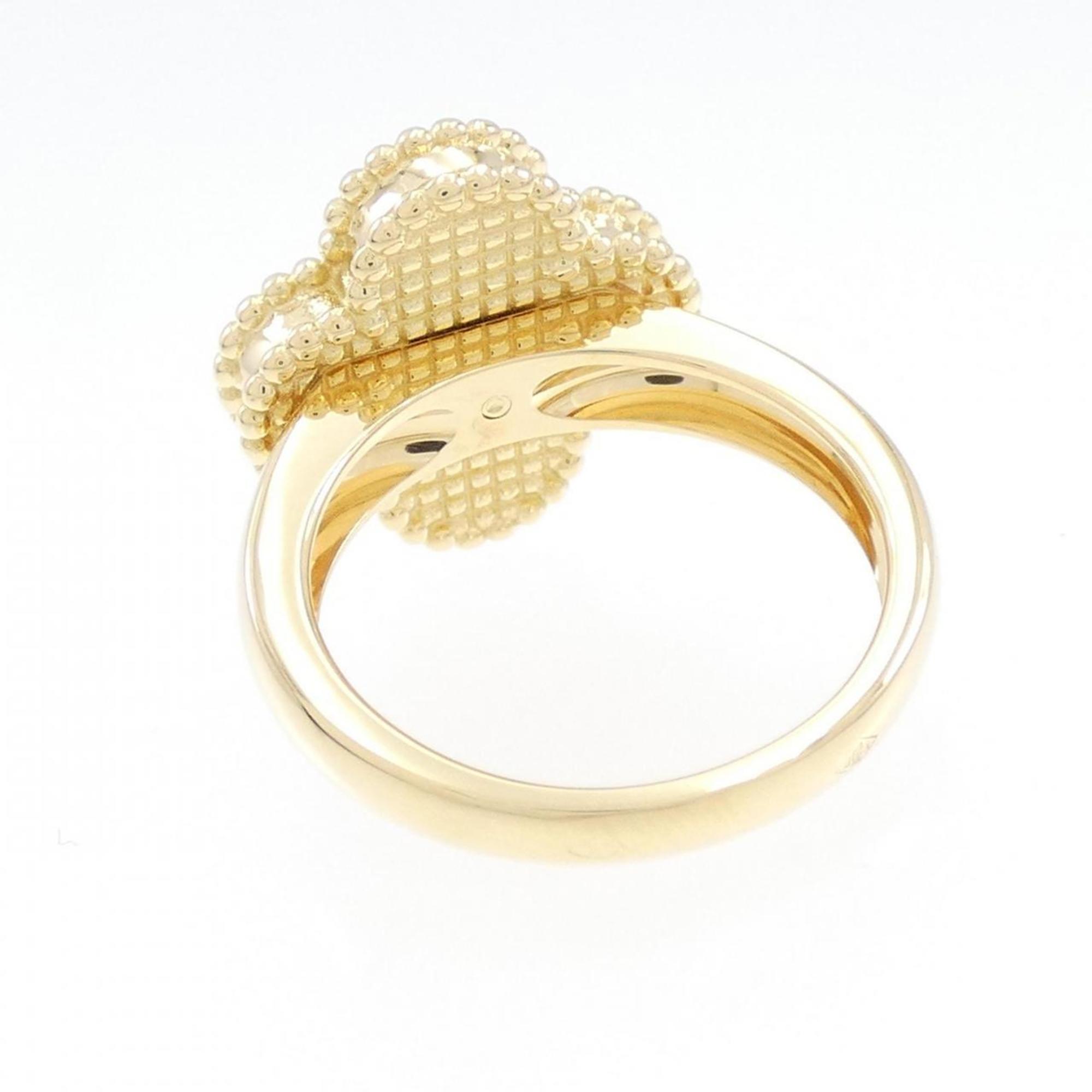 Vintage Alhambra Ring 18K Yellow Gold and Onyx