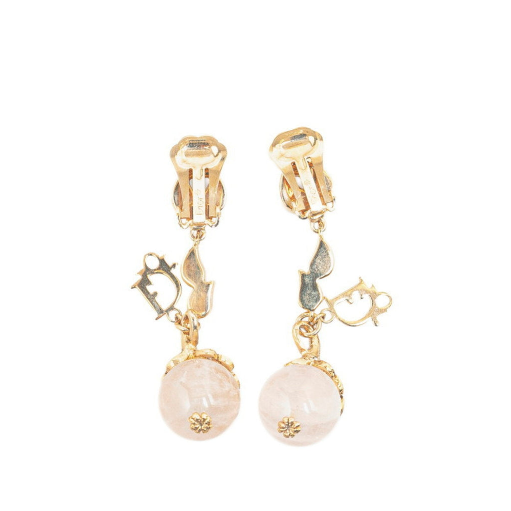 Earrings Rhinestone Gold-Tone Metal