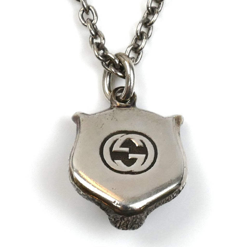 Tiger Head Pendant Necklace Sterling Silver