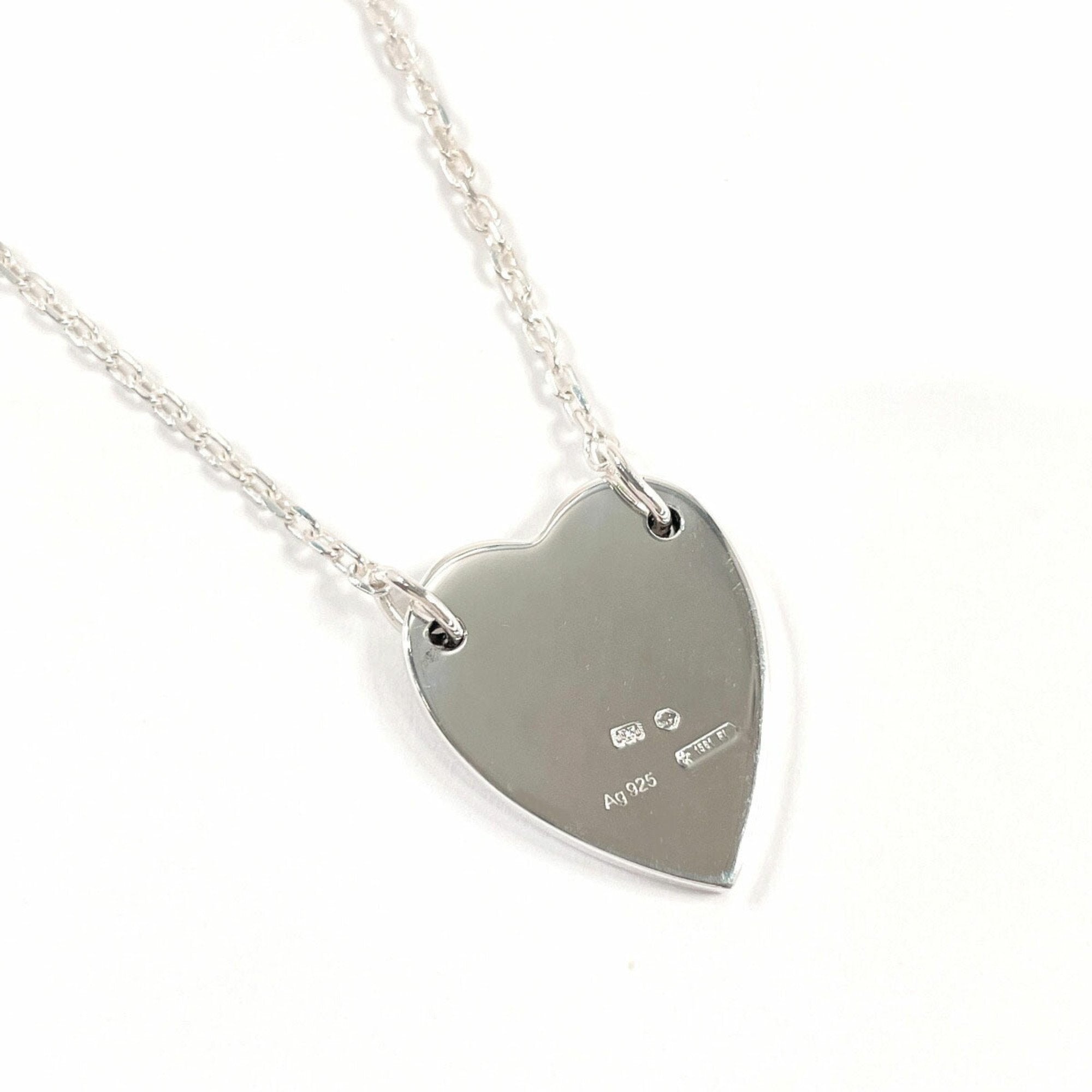 Trademark Heart Pendant Necklace Sterling Silver
