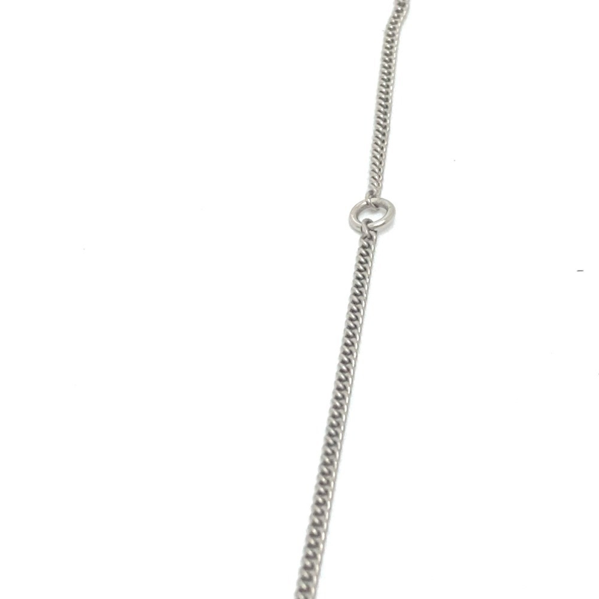 CC Logo Pendant Necklace Silver-Tone Metal