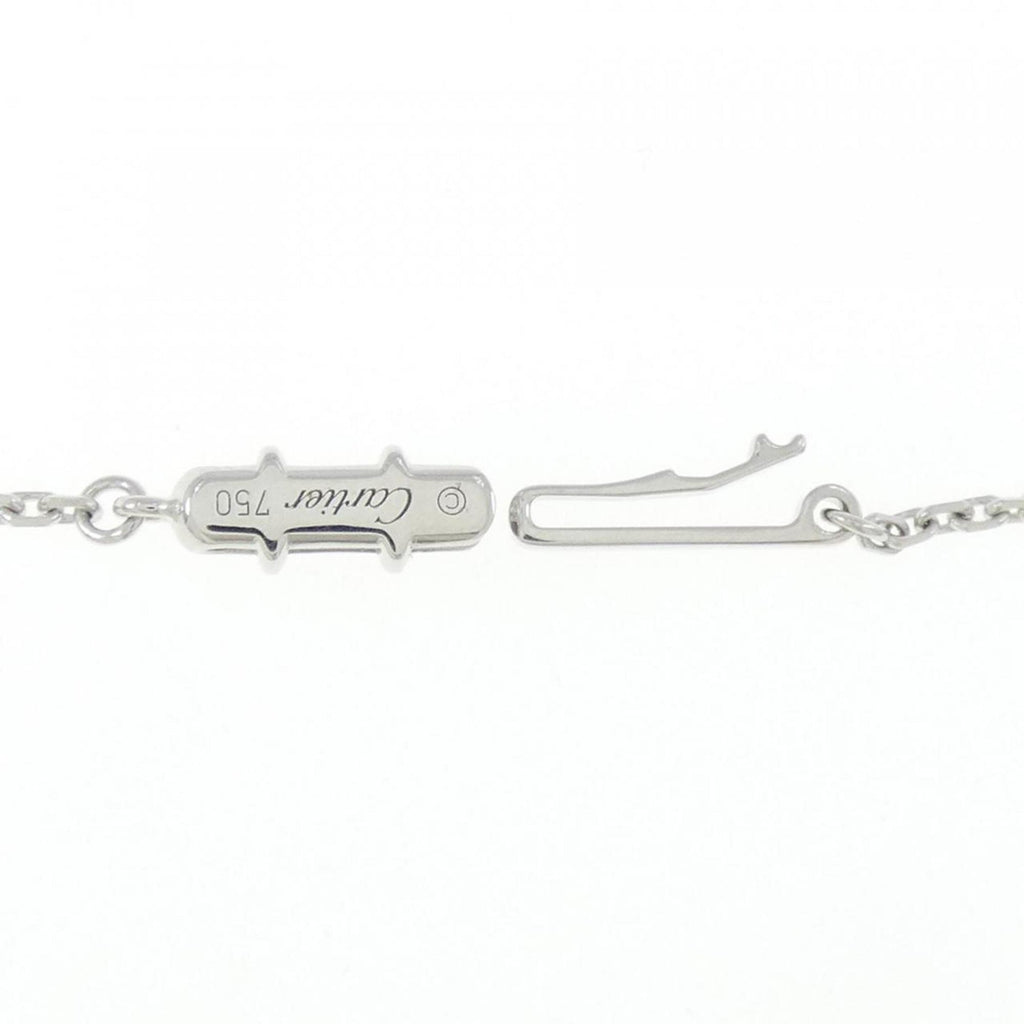 C Heart Pendant Necklace 18K White Gold