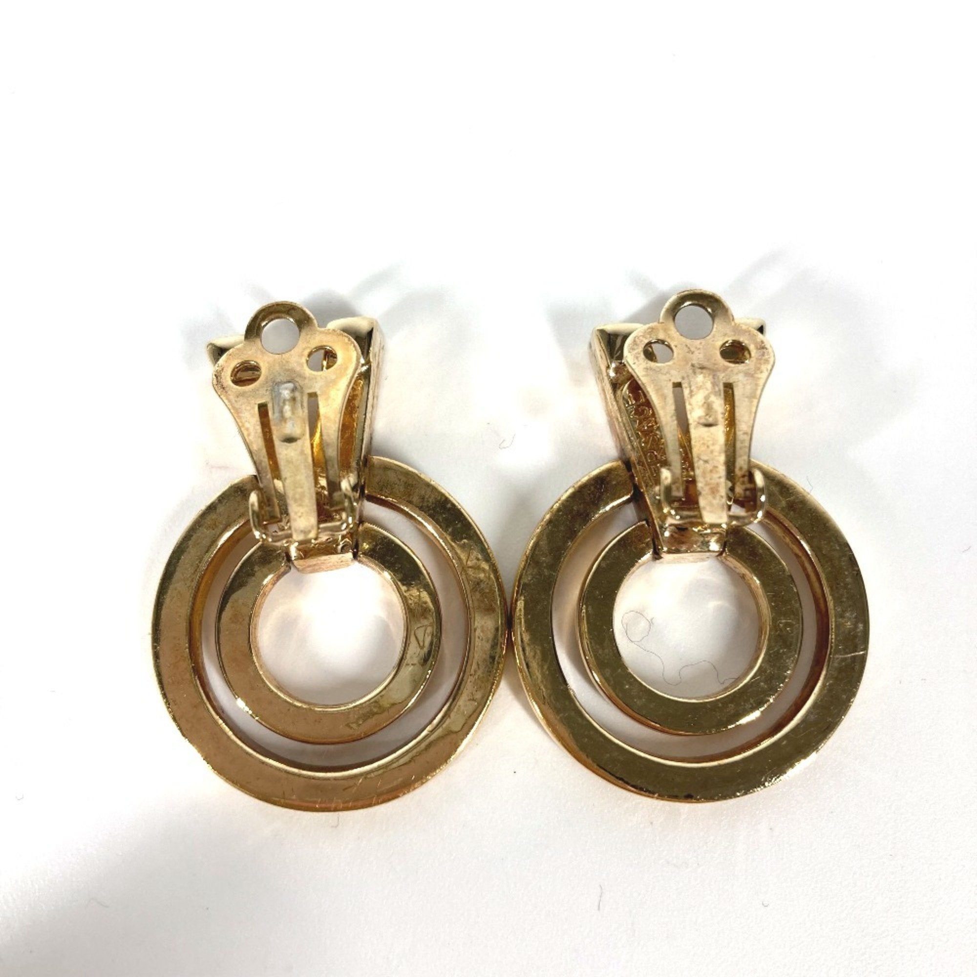 Earrings Rhinestone Gold-Tone Metal